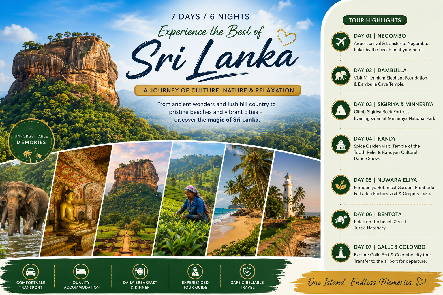 7 Days 6 Nights - EXPERIENCE THE BEST OF SRI LANKA IN 7 DAYS