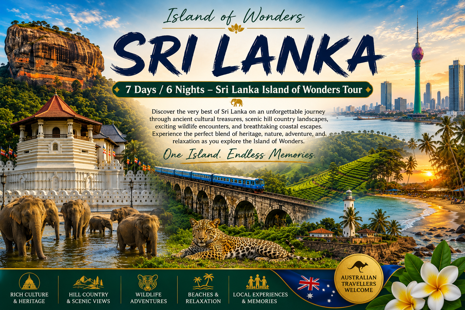 7 Days / 6 Nights – Sri Lanka Island of Wonders Tour