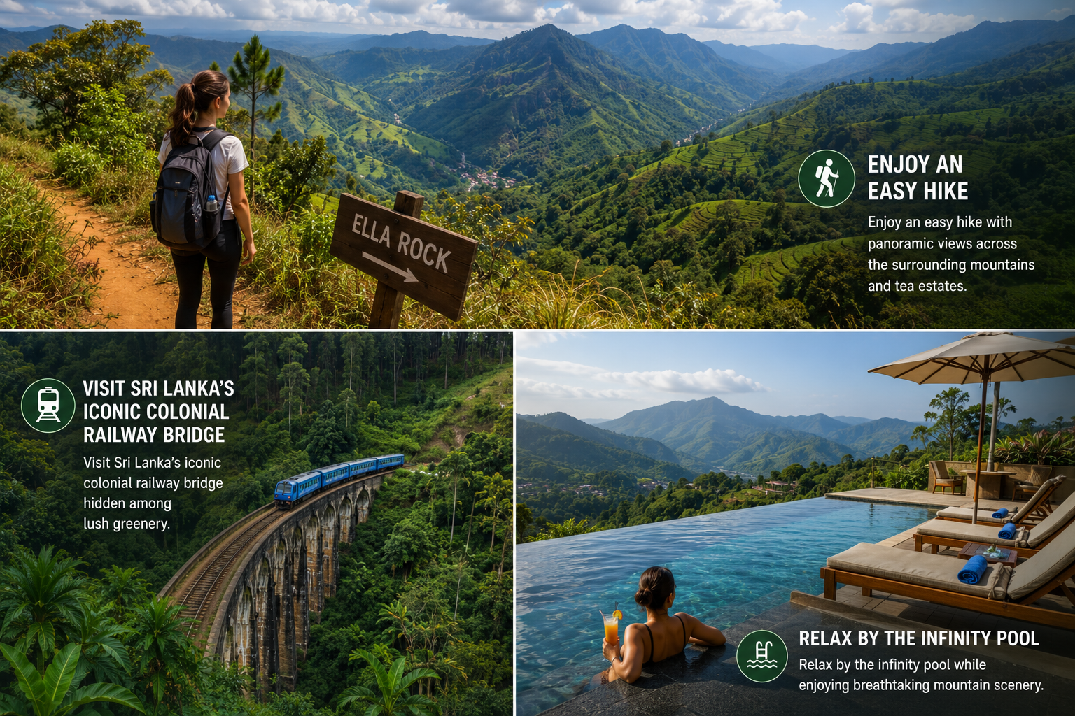 Little Adam's Peak , Nine Arch Bridge , Ravana Pool Club