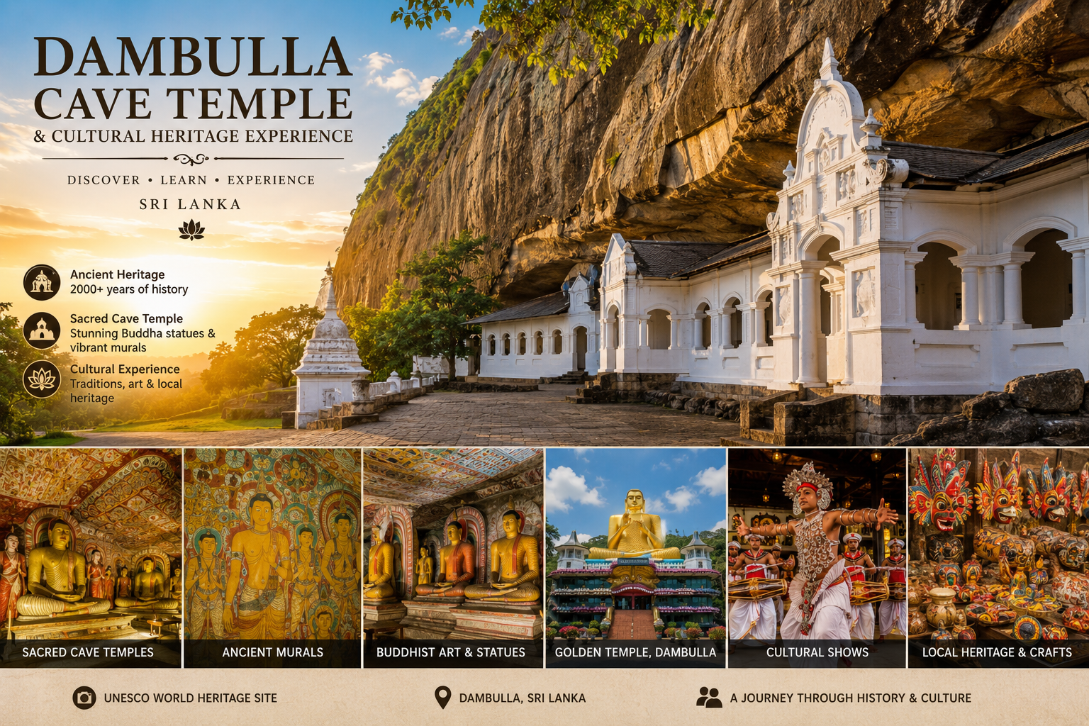 Dambulla Cave Temple and Cultural Heritage Tour