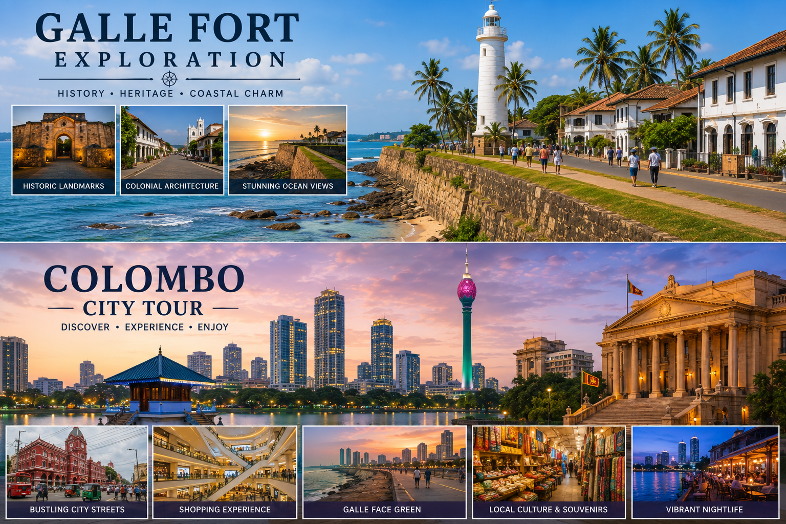 Galle Fort Exploration and Colombo City Tour