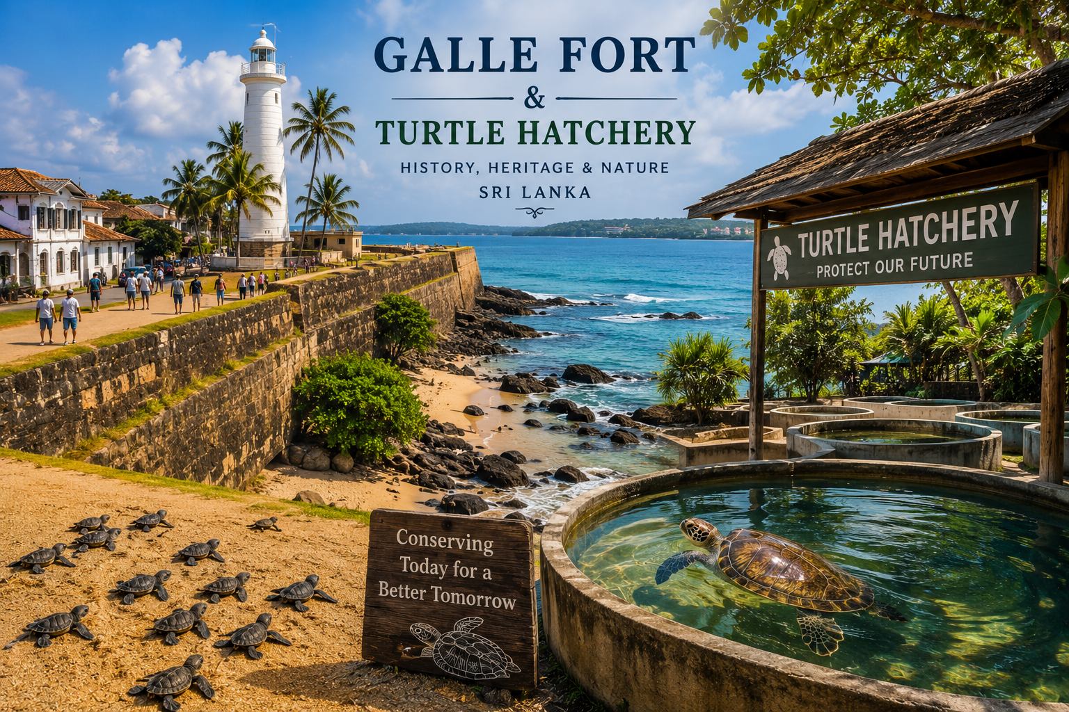 Galle Fort & Turtle Hatchery